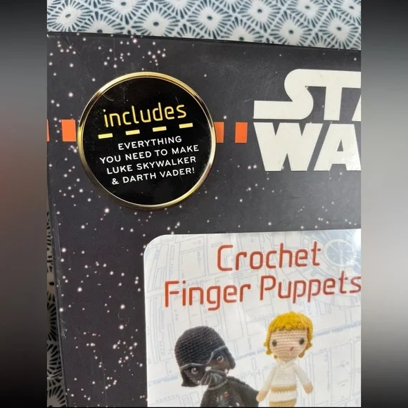 Star Wars Crochet Finger Puppets Skywalker Darth Vader Complete Crochet Kit - Picture 3 of 10